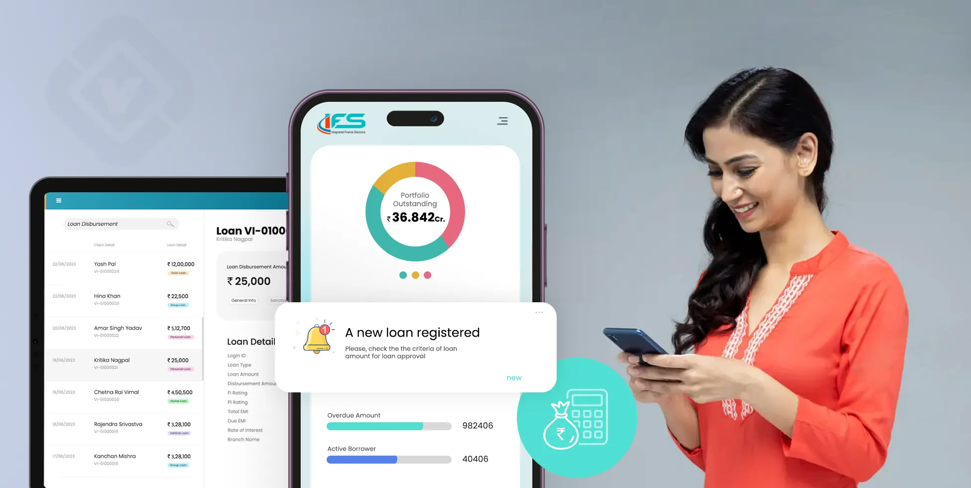 Feature of IFS : Mobile Application for borrower and staff for NBFCs